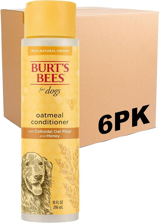 Burt's Bees for Pets Naturally Derived Oatmeal Conditioner with Colloidal Oat Flour & Honey - Dog Oatmeal Shampoo - Cruelty Free, Made in The USA - 10 Oz - 6 Pack