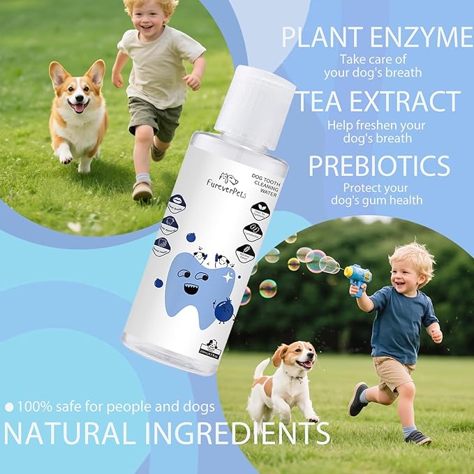 Fureverpets Dental Water Additive, Furever Pets Water Additive for Dogs Teeth, Dog Water Additive for Dental Care, Dog Tooth Cleaning Water,Teeth Cleaning Mouthwash, Easy Daily Use(2pcs,Dogs)
