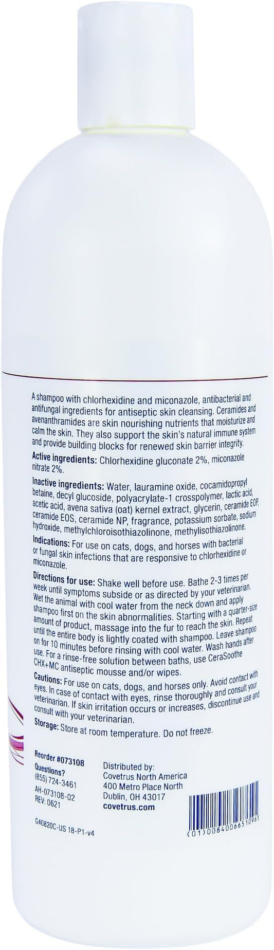 CeraSoothe® CHX+MC Antiseptic Shampoo 16oz
