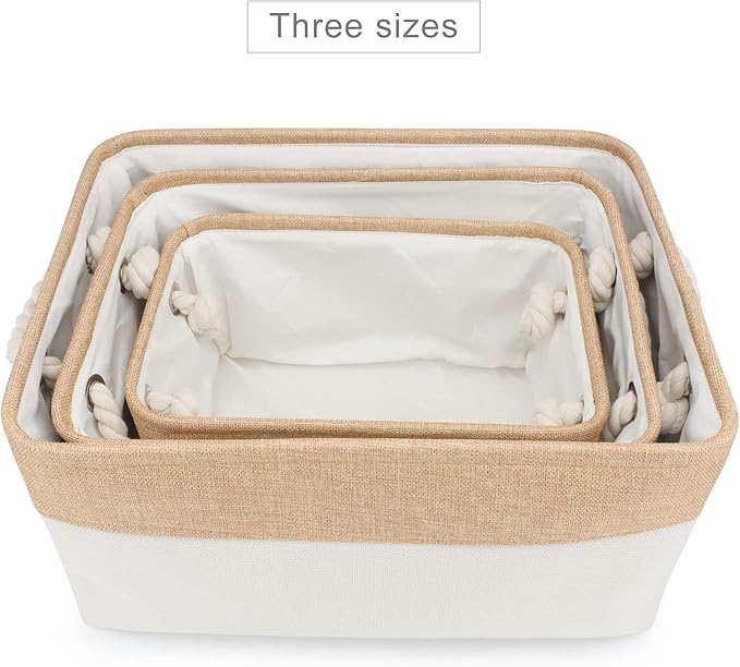 Dog Toy Box Storage Basket Bin with Personalized Custom Pet's Name Collapsible Rectangular Storage Bag For Organizing Dogs cat Clothes，Shoes，Pet Accessories (Beige, M)