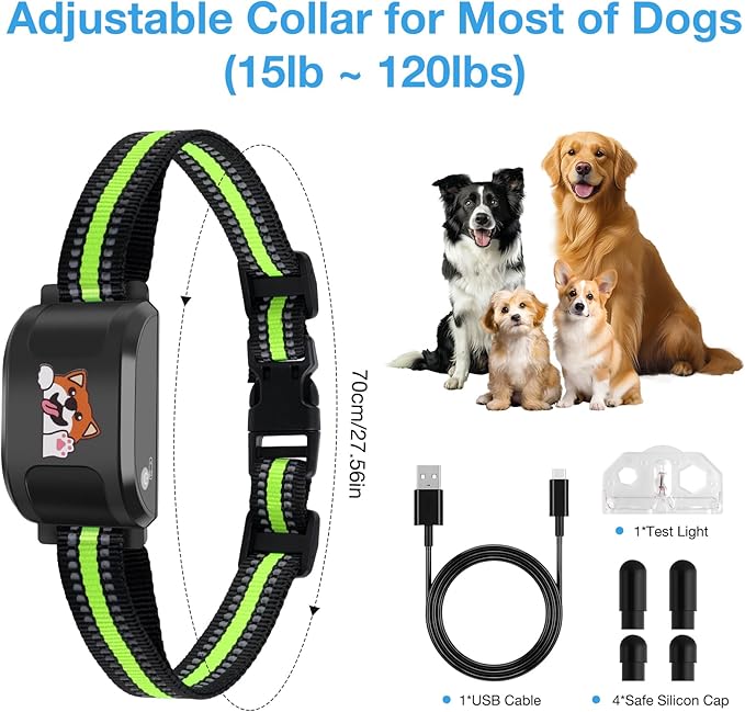 GPS Wireless Dog Electronic Fence & Dog Training Collar, Waterproof Rechargeable Collar with GPS Tracker,Customizable Boundaries via App, No Subscription Required, One Size Outdoor (Black)