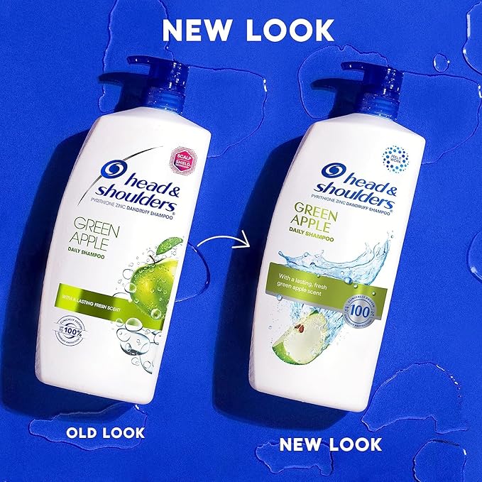Head & Shoulders Dandruff Shampoo, Clinically Proven Anti Dandruff & Scalp Care Treatment, Fresh Green Apple Scent, Paraben-Free, 32.1 Fl Oz Each, 2 Pack