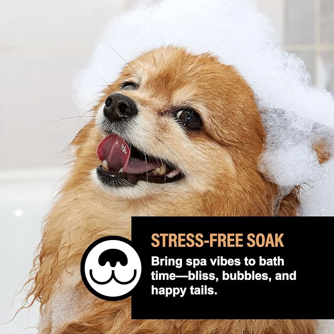 Dog Shampoo Alternative – Oatmeal & Honey Puppy Bubble Bath with Autumn Scent – Natural Gentle Dog Wash – Halloween Dog Gift - 12 Baths (Oatmeal Honey)