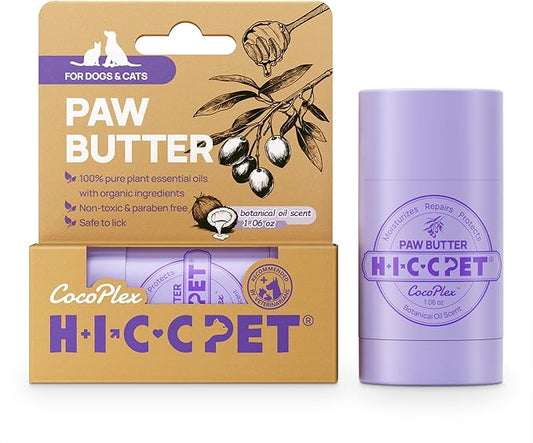 HICC PET Dog Paw Balm 1.06oz Natural Moisturizer & Protector for Dry Cracked Paws Soothes Hotspots & Odor, Horse Hoof, Joint Care