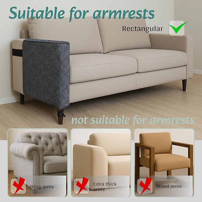 Cat Scratch Protector for Sofa – Couch Corner Scratcher, Furniture Protector for Cats, Anti-Scratch Sofa Armrest Cover, Cat Scratcher Couch, Scratch Guard for Furniture, Sofa Scratcher for Cats