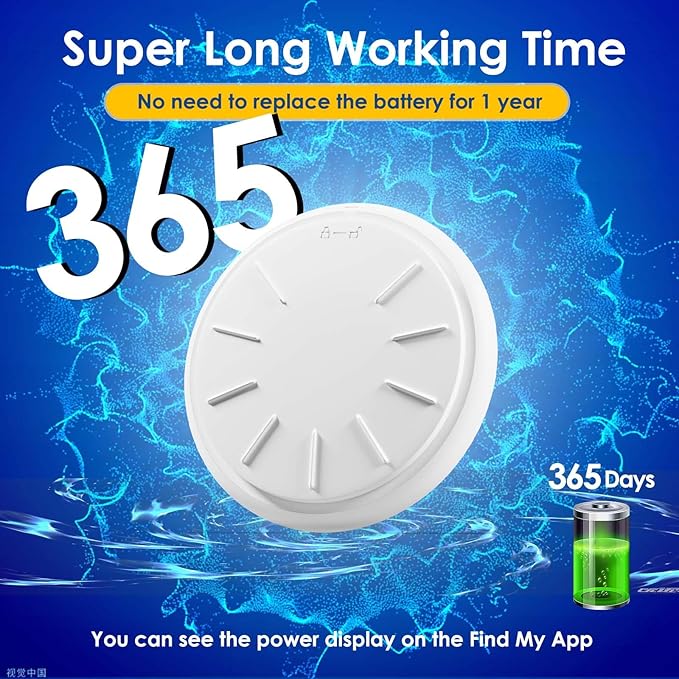 Smart Cat GPS Tracker, Cat Tracker Collar with Safety Elastic Buckle, Compatible with Apple Find My App (Only iOS), No Monthly Fee, Waterproof (White Tracker, White Cat Collar)