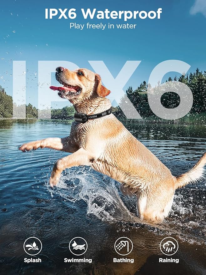 Wireless Dog Fence for 2 Dogs, GPS Dog Collar with 3 Warning Modes, Pet Containment System with Real-time Signal Updates, Electric Dog Fence Collar with Wide Adjustable Range