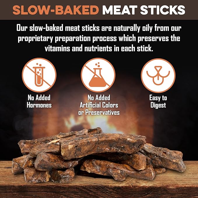 BRUTUS & BARNABY Dehydrated Lung Dog & Cat Treats, 28oz – USA Organ Meat Stick (Beef & Turkey Lung, Liver), High Protein Pet Snack