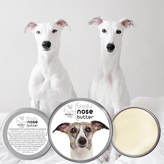 The Blissful Dog Whippet Unscented Nose Butter - Dog Nose Butter, 1 Ounce