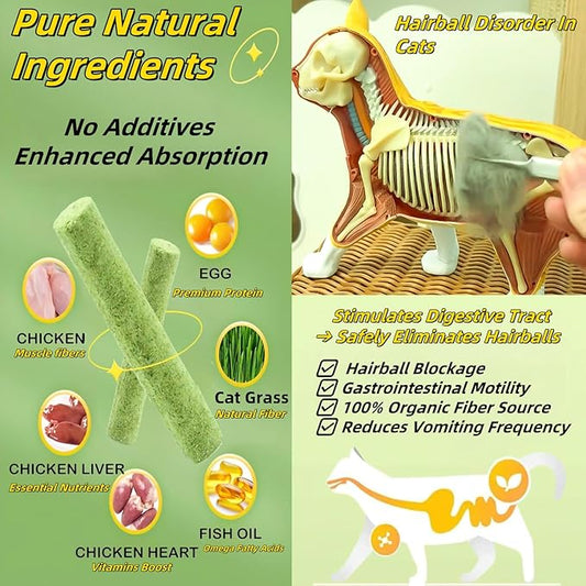 6Pack Cat Toys Cats Grass Treat Catnip Toy with Silvervine for Indoor Kitten Toys Wood Kitty Chew Rope Grass Sticks for Teeth Cleaning Kitten Snack for Catnip Dental Care Self Play