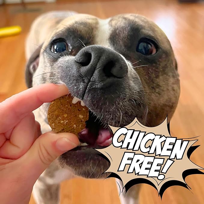 Chippin Chicken-Free, Peanut Butter Dog Treats – Sensitive Stomach & Allergy-Friendly, Puppy Training Treats, Healthy & Natural Christmas Treats for All Dogs, Sustainable Cricket Protein