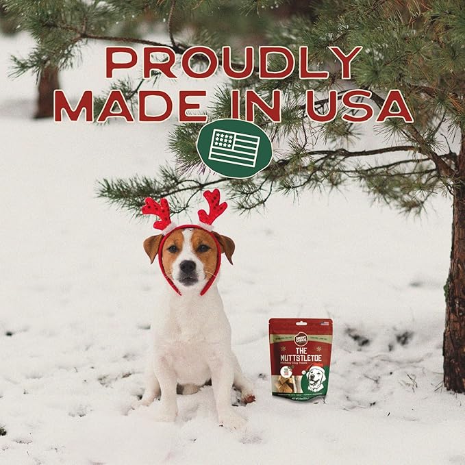Smart Cookie Muttstletoe Holiday Dog Treats - Turkey, Pumpkin and Cranberry Christmas Dog Treats - Healthy, All Natural, Grain Free, Human-Grade - Made in USA - 8oz (3 Pack)