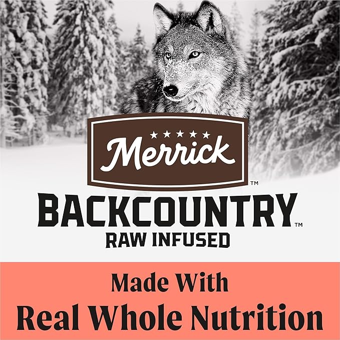 Merrick Backcountry Healthy Grains Premium Dog Food Kibble with Freeze Dried Raw Pieces, Pacific Catch Recipe - 4.0 lb. Bag