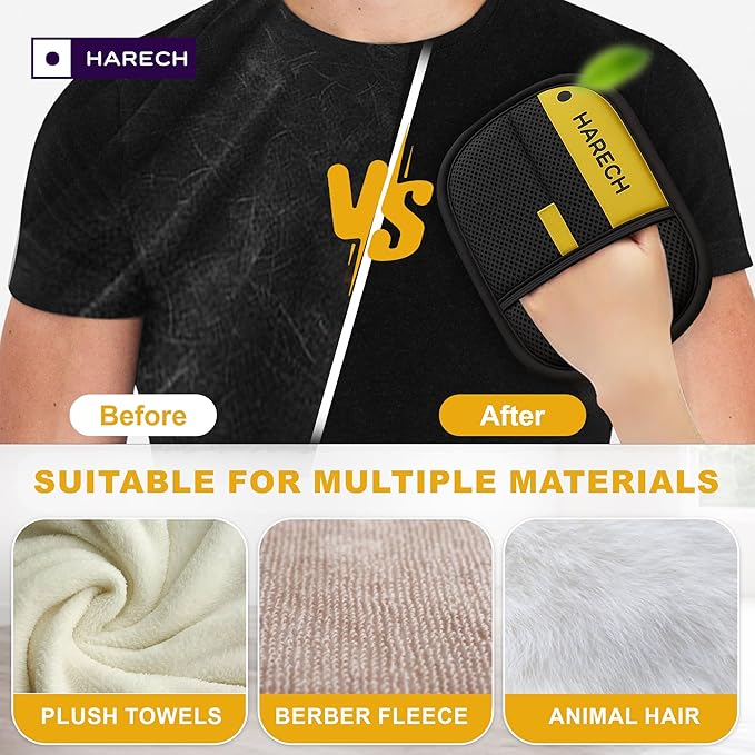 [1 pcs] Pet Hair Removal Glove for Dogs & Cats, Washable and Reusable Hair Removal Glove for Pets, Updated Easy Hair Catcher for Furniture, Sofas, Beds, Cloths, Carpets, Fur Remover Glove.