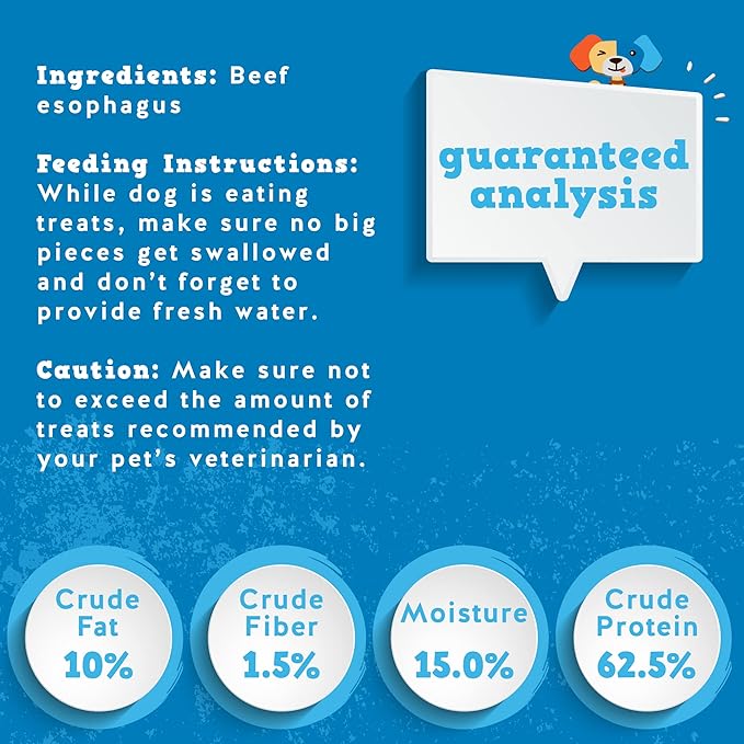 Jack&Pup 6-inch Gullet Sticks for Dogs – Odor Free Joint Health Support Dog Chews - Naturally Rich in Glucosamine and Chondroitin (10 Pack)