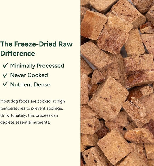 360 Pet Nutrition Freeze-Dried Raw Bison Liver Dog Treats – Single Ingredient, High Protein, Grain-Free, All-Natural Training Snacks, Made in USA, 4 oz