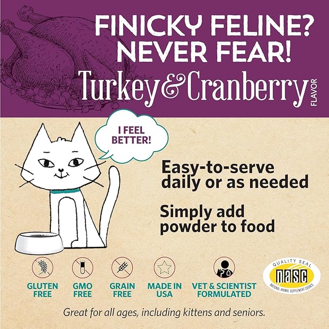 Meowbiotics Cat Probiotics Powder– Good Guts Digestive Health & Kitty P. Freely Variety Pack – Immune Support, UTI & Kidney Care – Food Topper Supplement – Made in USA – 30-Day Supply Each