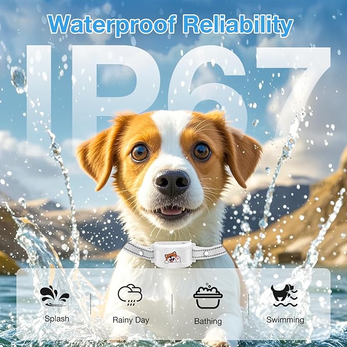 GPS Wireless Dog Electronic Fence & Dog Training Collar, Waterproof Rechargeable Collar with GPS Tracker,Customizable Boundaries via App, No Subscription Required, One Size Outdoor (Black)