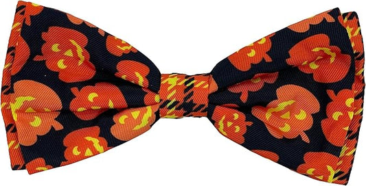 Huxley & Kent Pet Bow Tie for Dogs & Cats - Halloween Adjustable Hook & Loop Collar Accessory - Cute & Comfortable for Holidays & Celebrations - Plaid-O-Lantern, Large
