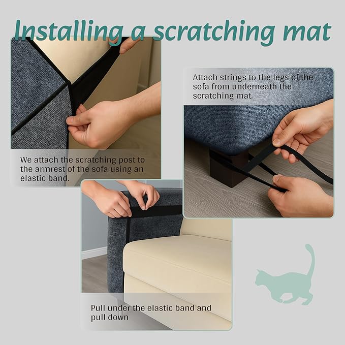 Cat Scratch Protector for Sofa – Couch Corner Scratcher, Furniture Protector for Cats, Anti-Scratch Sofa Armrest Cover, Cat Scratcher Couch, Scratch Guard for Furniture, Sofa Scratcher for Cats