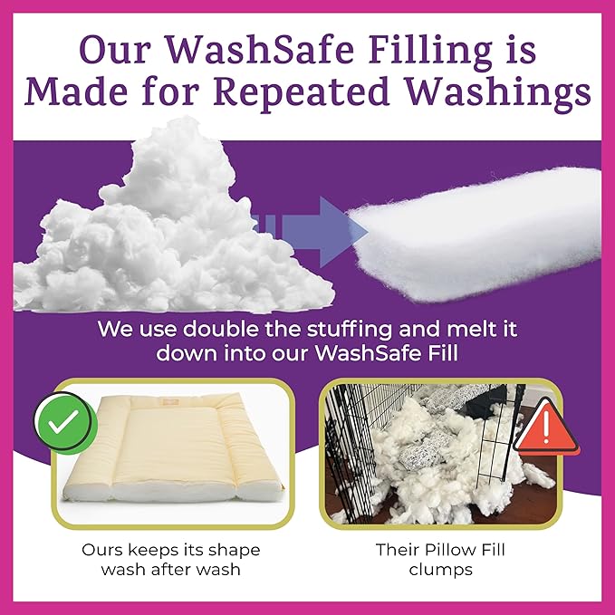 Pet Dreams Small Cat Bed - Crate Pad, Washable Cat Mat, Non-Toxic, Flat Indoor Kitten Bed, Fits iCrate 18, 24, 30, 36, 42, 48 Inches (Pink, X Small, 18")