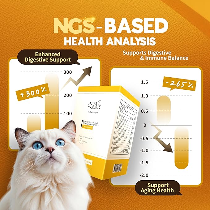 Dr. Kiwi O'dogcat Probiotics for Cats | Support Gut Health, Diarrhea, Digestive Health & Seasonal Allergies