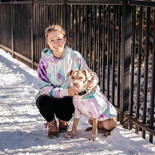 Spark Paws Human Hoodie - Premium Quality, Buttery Soft, Superior Comfort and Fit, Calming Fleece Interior, Suitable for All Styles – 90s Retro Sky Dye - XL