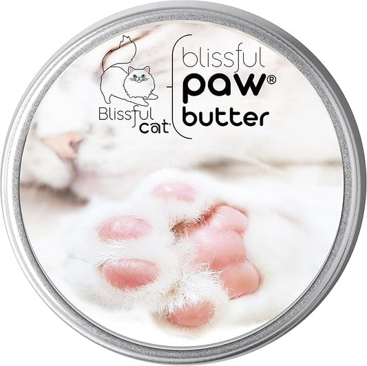 The Blissful Cat Paw Butter, Moisturizer for Dry Paw Pads, Softens and Protects Rough Feet, Versatile, Lick-Safe Balm, 2 oz.