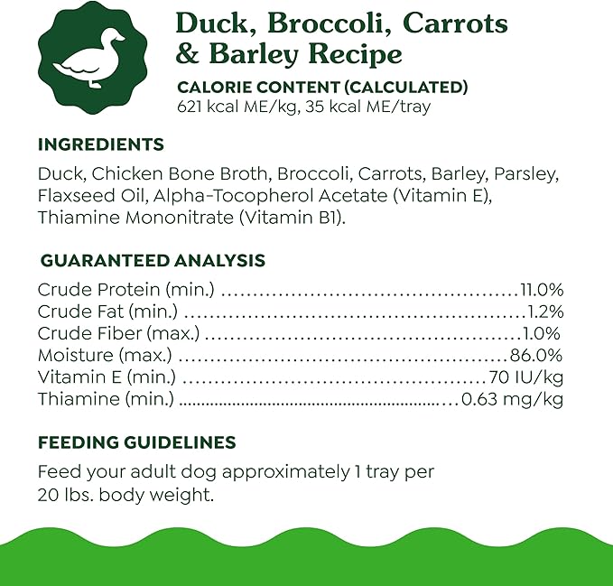 Greenies Smart Topper High Protein Wet Mix-in for Dogs, Duck, Broccoli, Carrots & Barley Recipe in Vitabroth Broth - Bone Broth + Vitamins E & B1, 10 Count