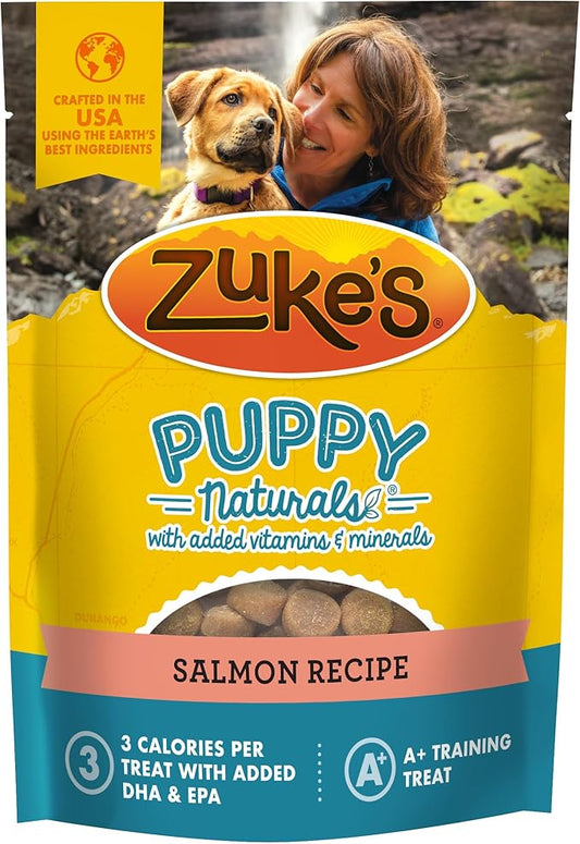 Zuke's Puppy Naturals Bag of Soft Puppy Treats for Training, Natural Dog Treats Bites with Salmon Recipe, 5 oz.,