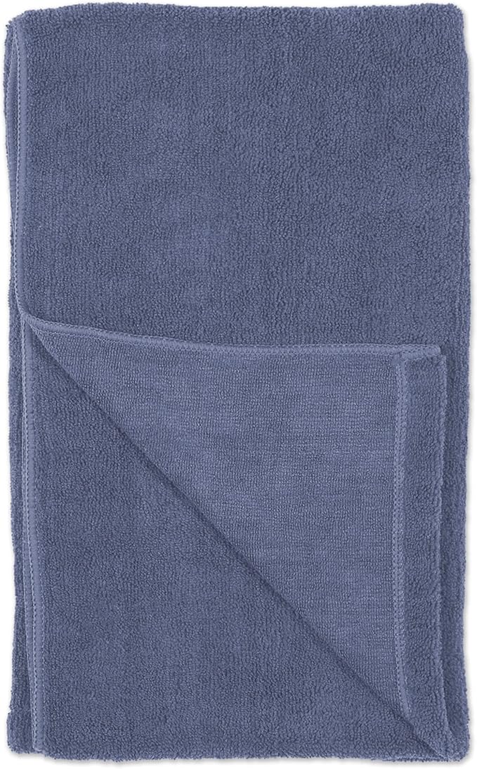 Bone Dry Pet Grooming Microfiber Towel, Embroidered Collection, X-Large,41x23.5", Stonewash Blue