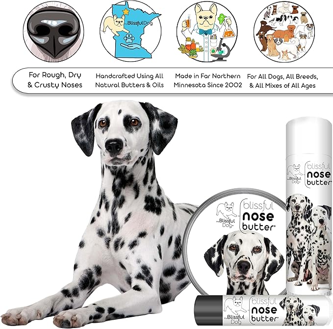 The Blissful Dog Dalmatian Unscented Nose Butter, 8-Ounce