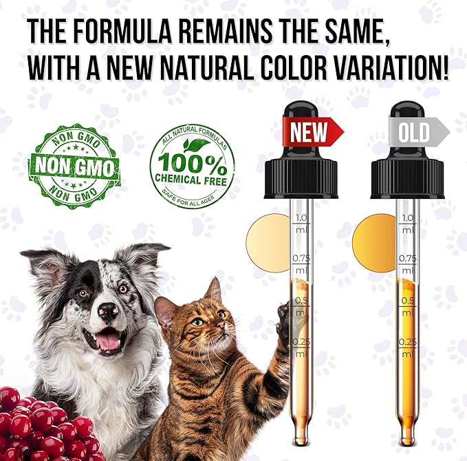 Cat Multivitamin B, C, & D3 – Liquid 10 in 1 Multivitamin for Dogs – Dog Vitamins and Supplements to Help with Allergies & UTIs – Cat Vitamins for Skin & Coat – Glucosamine for HIPS & Joints – 2 Oz