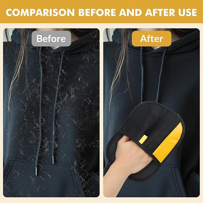 Pet Hair Removal Glove,2Pcs,Electrostatic Gloves Pet Hair Removal,Highly Efficient,Pet Hair Remover Glove,9.45-Inch Large Brush Surface,Reusable Cat Grooming Gloves for Couch,Sweater,Carpet,Curtain.