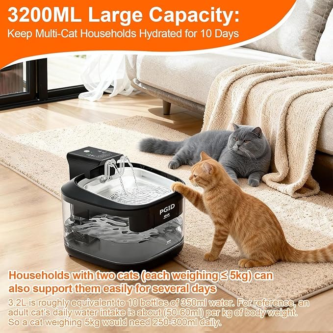 FGID Automatic Cat Feeder and Water Fountain,Wire or Battery Cat Food Dispenser Timer Pet Feeder Dog Feeders w Camera,Programmable Portion Control, 4 Daily Meals, 10s Voice Recorder