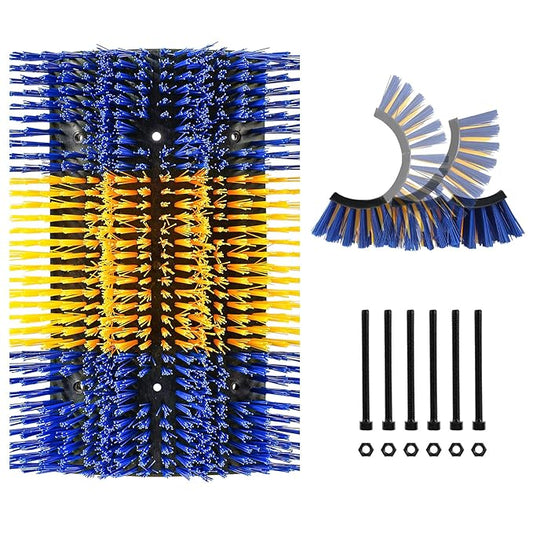 Livestock Scratching Brush, Upgraded Large Cattle Scratcher with 6 Screws, Horse Brushes for Grooming, Relieve Itching on the Back of Livestock, Cattle Supplies for Horse, Goat, Cow, Pig (XL Brush)