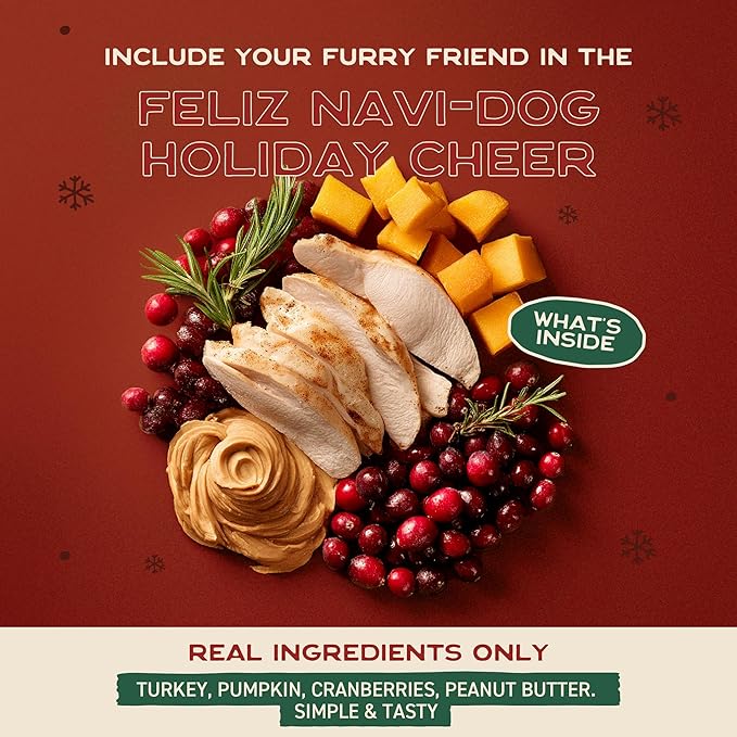 Smart Cookie Muttstletoe Holiday Dog Treats - Turkey, Pumpkin and Cranberry Christmas Dog Treats - Healthy, All Natural, Grain Free, Human-Grade - Made in USA - 8oz