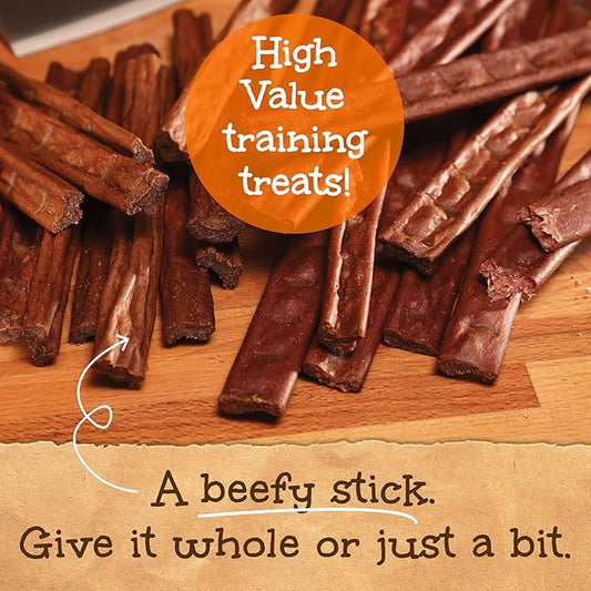 Happy Howie's Woof Stix - Healthy Dog Treats, Flavorful Slow Cooked Beef Stick, Natural Ingredients, Hormone Free - Beef, 80 Count (Pack of 1)