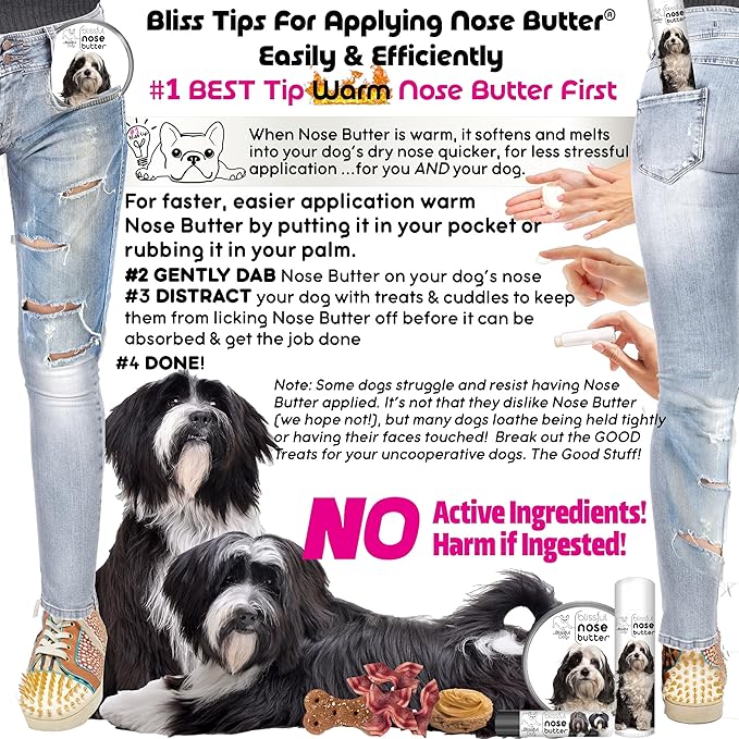 The Blissful Dog Tibetan Terrier Unscented Nose Butter - Dog Nose Butter, 0.15 Ounce