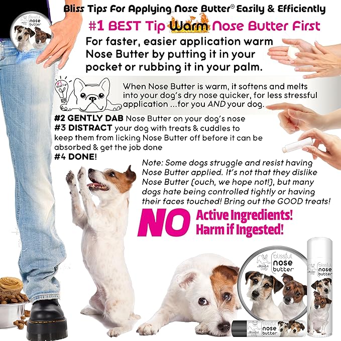 The Blissful Dog Jack Russel Terrier Unscented Nose Butter, 16oz