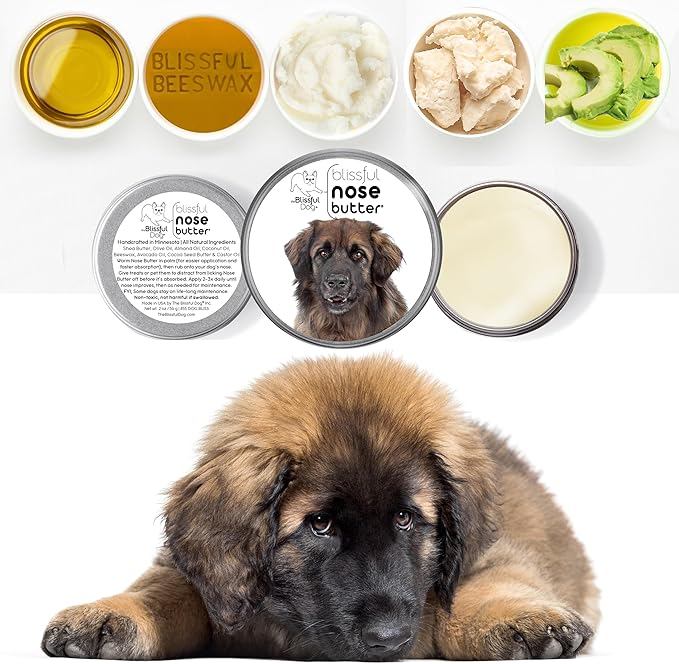 The Blissful Dog Leonberger Unscented Nose Butter - Dog Nose Butter, 4 Ounce