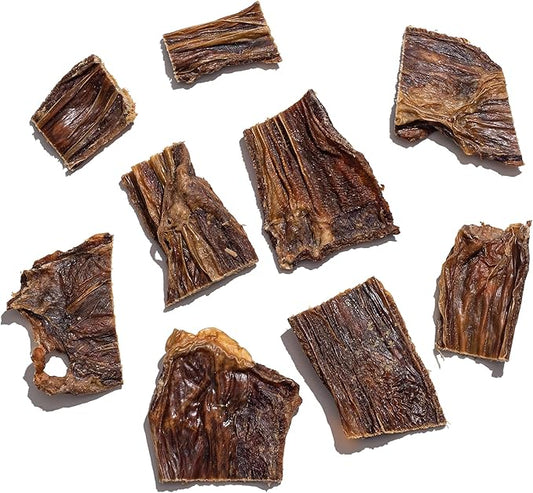 Jack&Pup Premium Dog Chews Bites, Healthy Dog Treats for Medium Dogs - All Natural Dog Treats Small Dogs, Single Ingredient Dog Treat for Puppies - Bully Sticks | Gullet Jerky (Gullet Bites - 24 oz)