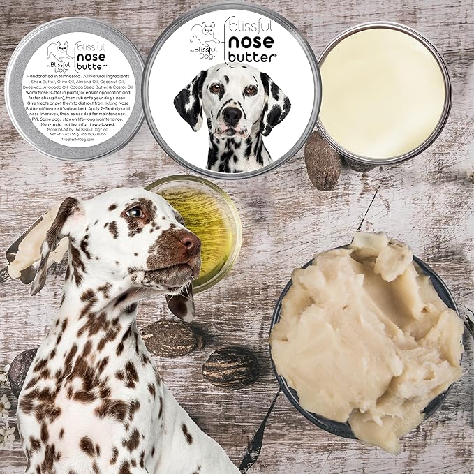 The Blissful Dog Dalmatian Unscented Nose Butter, 8-Ounce