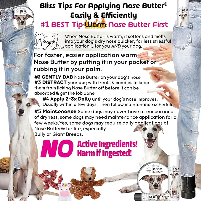 The Blissful Dog Whippet Unscented Nose Butter - Dog Nose Butter, 2 Ounce