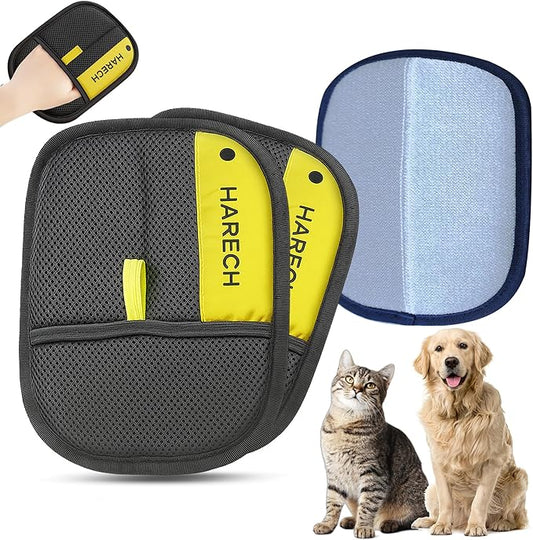 [1 pcs] Pet Hair Removal Glove for Dogs & Cats, Washable and Reusable Hair Removal Glove for Pets, Updated Easy Hair Catcher for Furniture, Sofas, Beds, Cloths, Carpets, Fur Remover Glove.