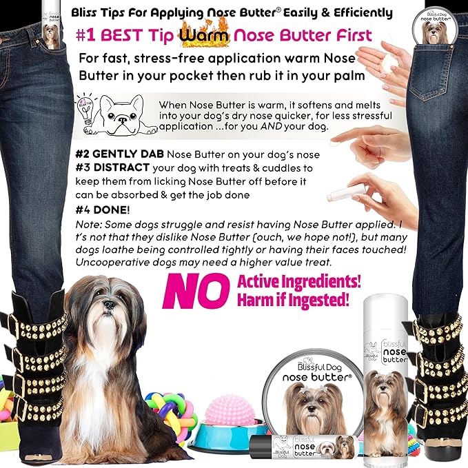 The Blissful Dog Lhasa Apso Unscented Nose Butter - Dog Nose Butter, 0.50 Ounce