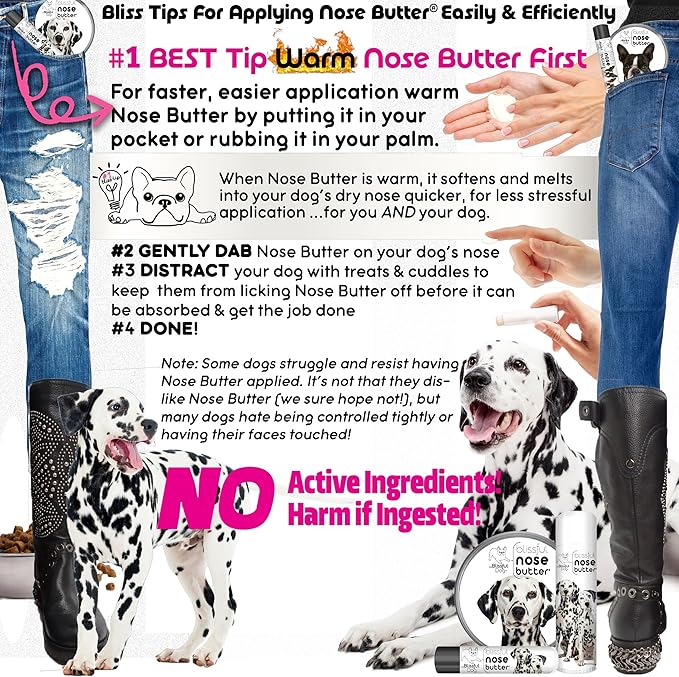 The Blissful Dog Dalmatian Unscented Nose Butter, 8-Ounce